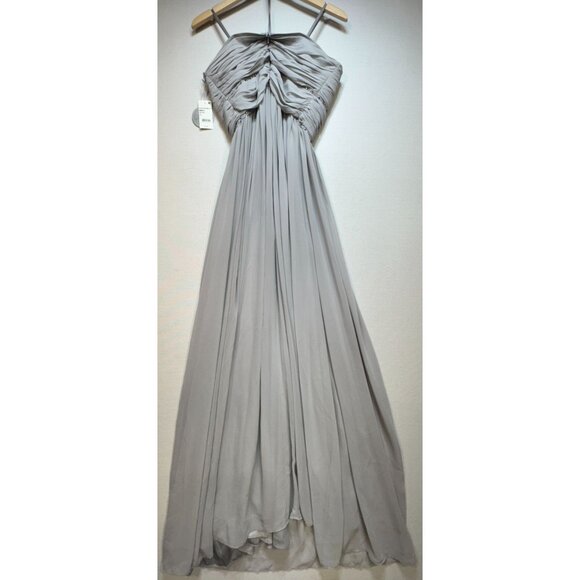Pearl Georgina Chapman Of Marchesa Womens Formal Midi Dress Gown Sz 12 Pure Gray - Picture 2 of 13